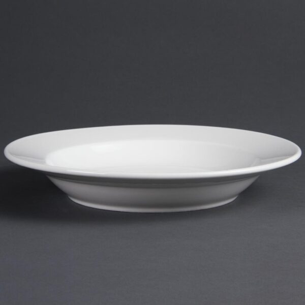Olympia Whiteware Deep Plate - 27cm 10.75" (Box 6) - Image 3