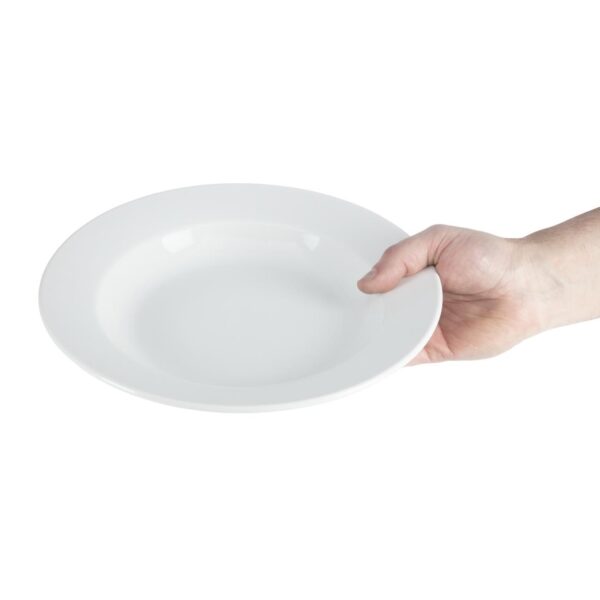 Olympia Whiteware Deep Plate - 27cm 10.75" (Box 6) - Image 6