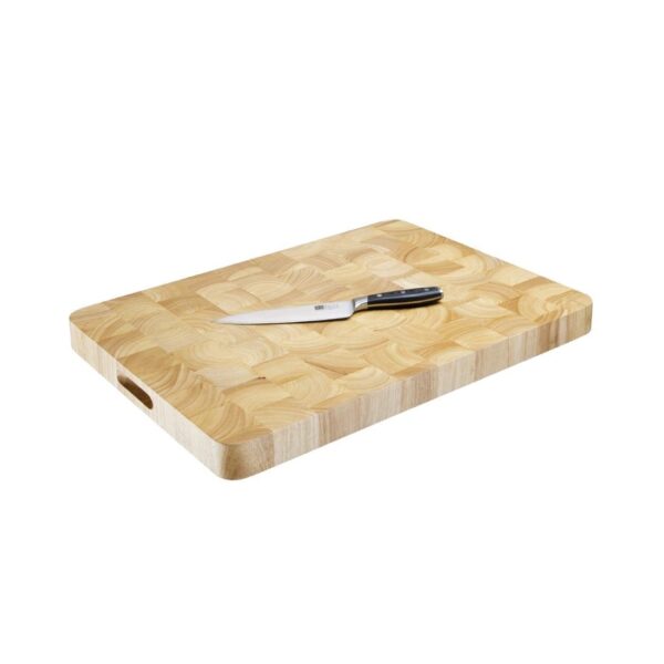 Vogue Rectangular Wooden Chopping Board Large - 610x455x45mm 24x18x1 3/4" - Image 2