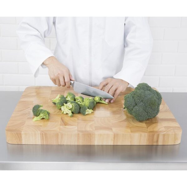 Vogue Rectangular Wooden Chopping Board Large - 610x455x45mm 24x18x1 3/4" - Image 5