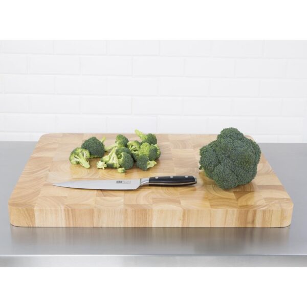 Vogue Rectangular Wooden Chopping Board Large - 610x455x45mm 24x18x1 3/4" - Image 6