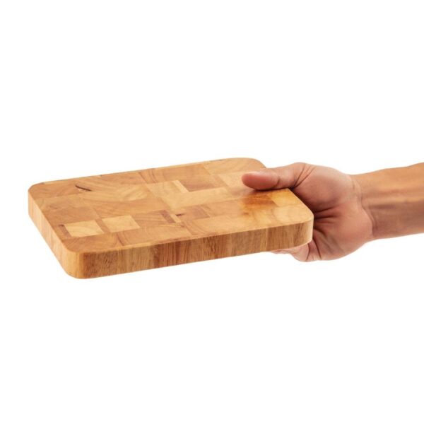 Vogue Rectangular Wooden Chopping Board Small - 230x150x25mm - Image 5
