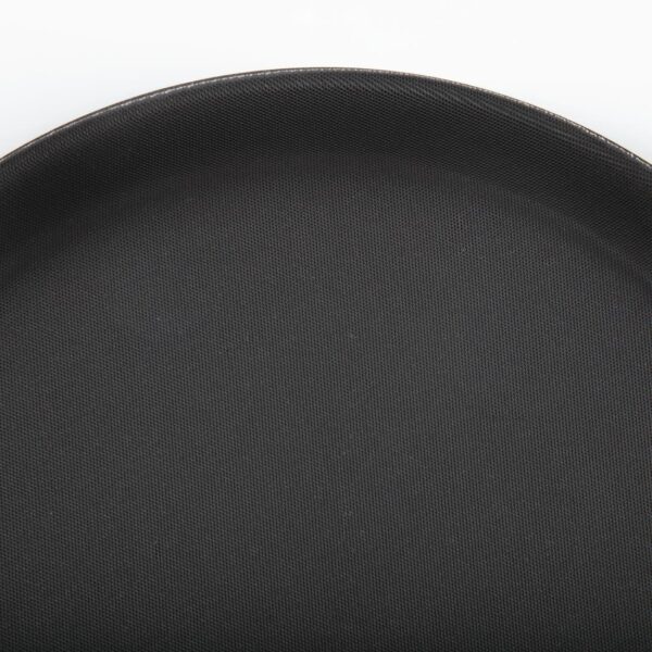 Olympia Kristallon Round Tray Black Plastic Anti-Slip - 280mm - Image 3