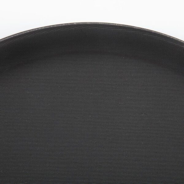 Olympia Kristallon Round Tray Black Anti-Slip Plastic - 356mm - Image 2