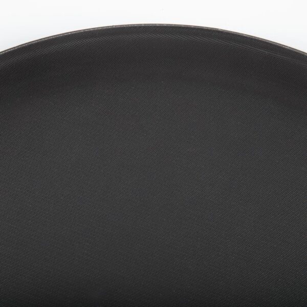 Olympia Kristallon Round Tray Black Anti-Slip Plastic - 406mm - Image 2