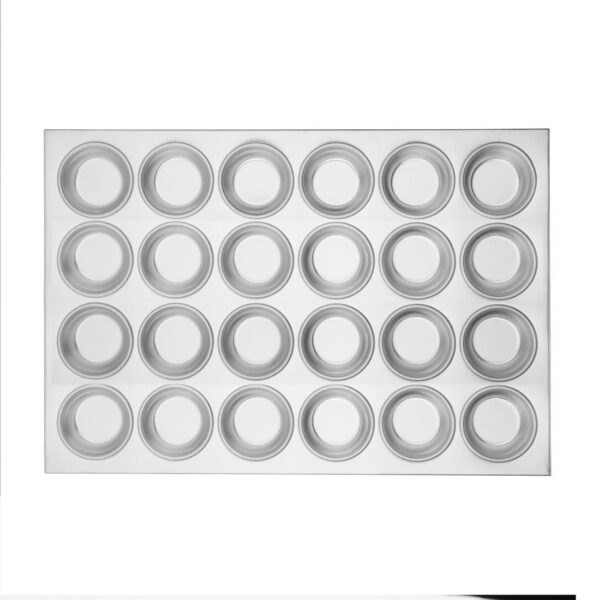 Vogue Aluminium Muffin Tray 24 Hole - 360x520x35mm 14x20 1/2x 1 1/4" - Image 3