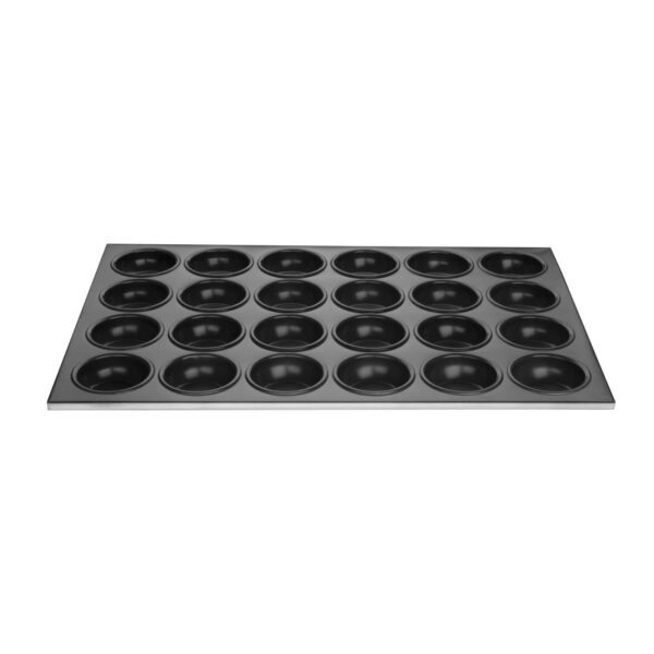 Vogue Non Stick Muffin Tray Aluminium - 360x525x35mm 14x20 1/2x1 1/4" (24 Hole) - Image 2