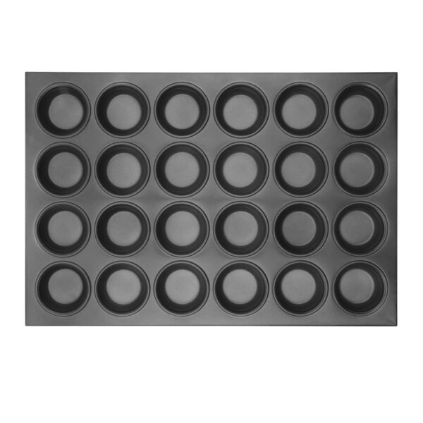 Vogue Non Stick Muffin Tray Aluminium - 360x525x35mm 14x20 1/2x1 1/4" (24 Hole) - Image 3