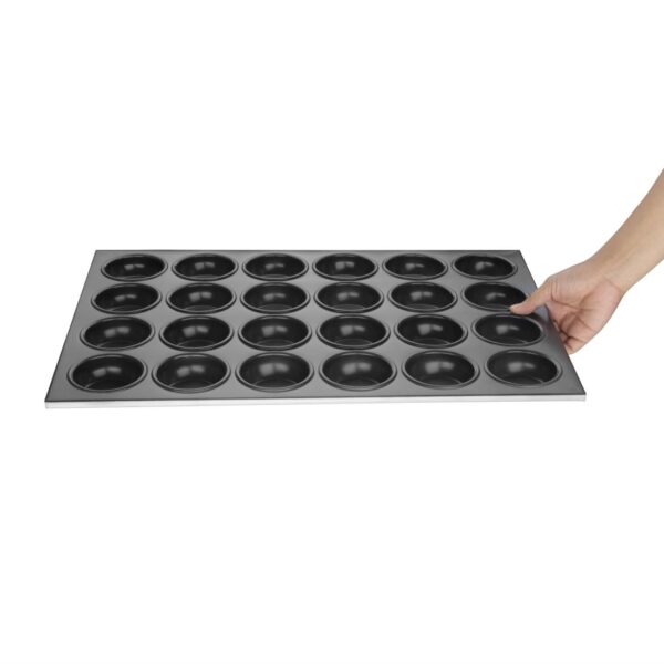 Vogue Non Stick Muffin Tray Aluminium - 360x525x35mm 14x20 1/2x1 1/4" (24 Hole) - Image 5