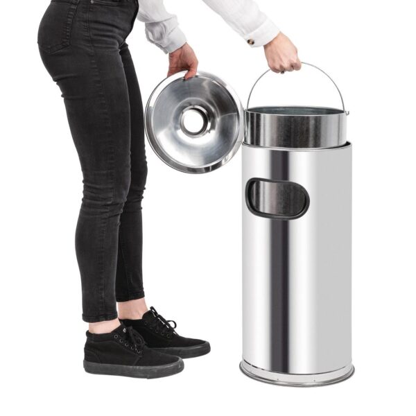 Bolero Lobby Bin St/St - 35Ltr 30x62cm - Image 4
