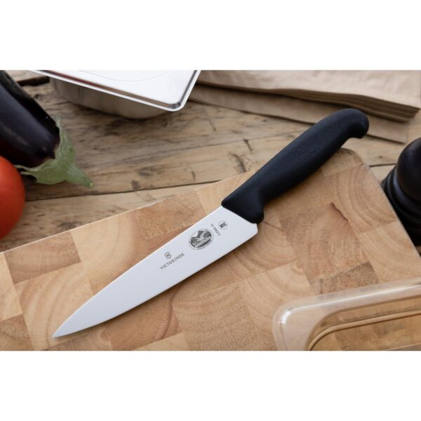 Victorinox Cooks Carving Knife Straight Edge Black - 15cm - Image 6