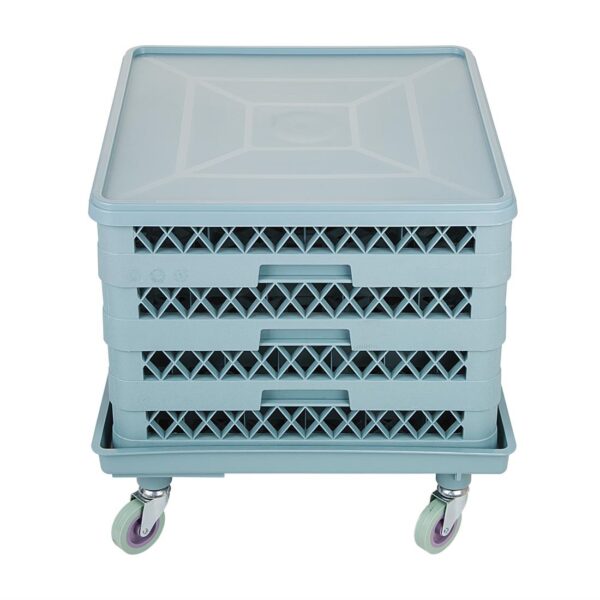 Vogue Dishwasher Rack Dolly 40kg - 538x538mm 21 1/5 x 21 1/5" - Image 4