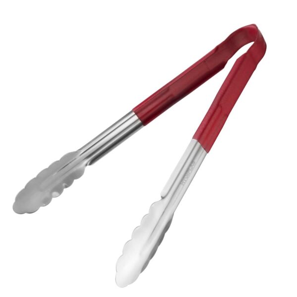 Hygiplas Colour Coded Serving Tong Red - 300mm