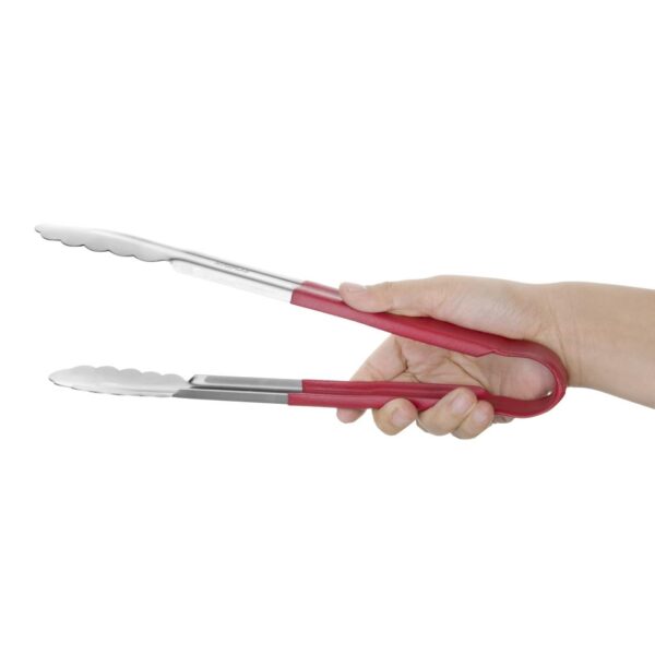 Hygiplas Colour Coded Serving Tong Red - 300mm - Image 2