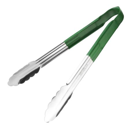 Hygiplas Colour Coded Serving Tong Green - 300mm