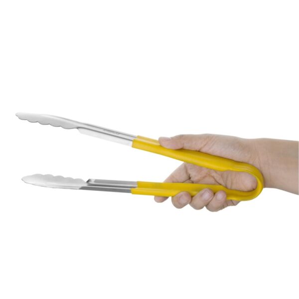 Hygiplas Colour Coded Serving Tong Yellow - 300mm - Image 2