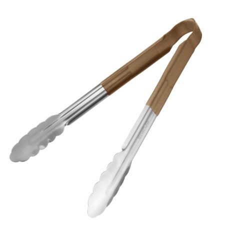 Hygiplas Colour Coded Serving Tong Brown - 300mm