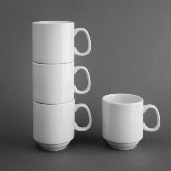 Olympia Whiteware Stacking Mug - 10oz (Box 12) - Image 3