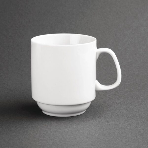 Olympia Whiteware Stacking Mug - 10oz (Box 12) - Image 2