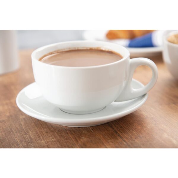 Olympia Whiteware Cappuccino Cup - 10oz (Box 12) - Image 4