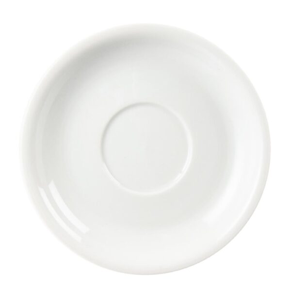 Olympia Whiteware Cappuccino Saucer - 10oz (Box 12) - Image 2