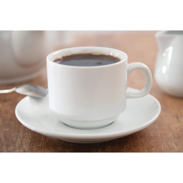 Olympia Whiteware Teacup Stackable - 7oz (Box 12) - Image 3