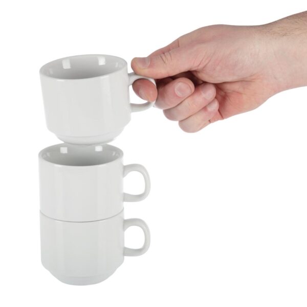 Olympia Whiteware Teacup Stackable - 7oz (Box 12) - Image 6