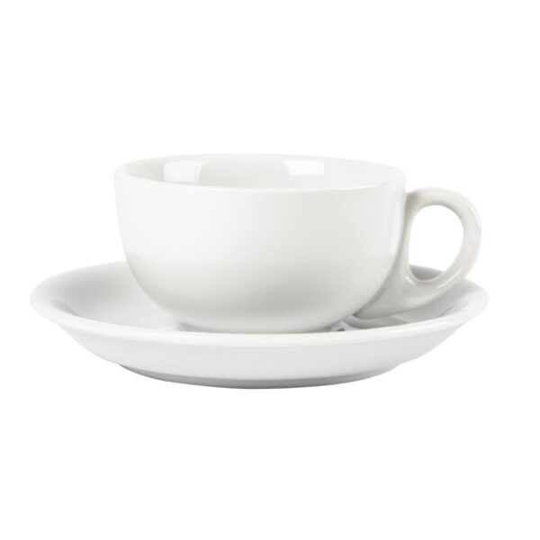 Olympia Whiteware Cappuccino Saucer - 7oz (Box 12) - Image 2
