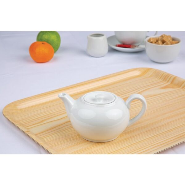 Olympia Whiteware Teapot - 2cup 15oz (Box 4) - Image 3