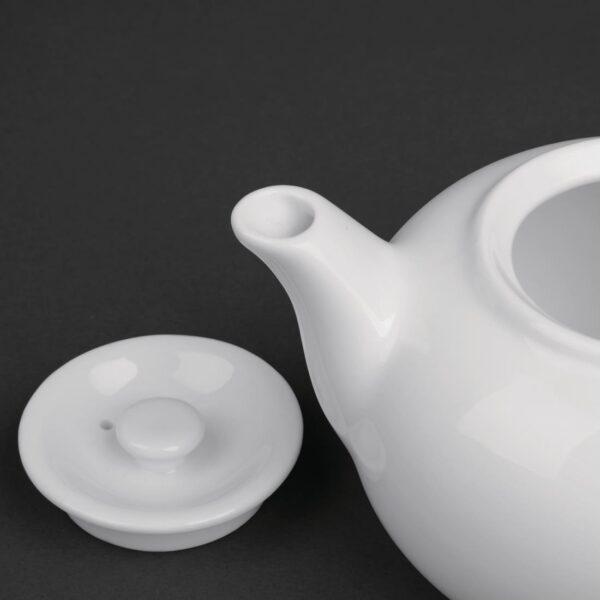 Olympia Whiteware Teapot - 4cup 876ml 30fl oz (Box 4) - Image 5