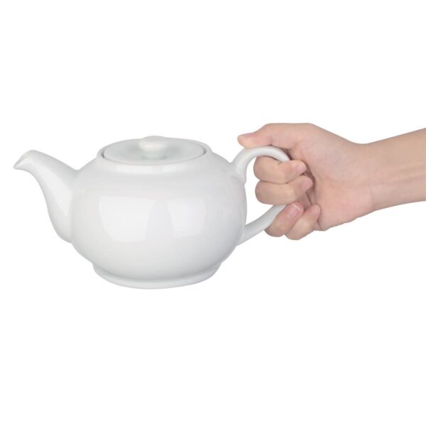 Olympia Whiteware Teapot - 4cup 876ml 30fl oz (Box 4) - Image 7