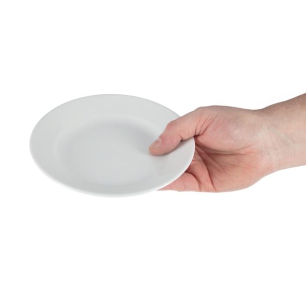 Olympia Whiteware Wide Rimmed Plate - 16.5cm 6.5" (Box 12) - Image 6