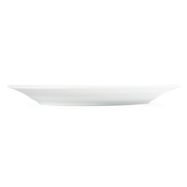 Olympia Whiteware Wide Rimmed Plate - 20cm 8" (Box 12) - Image 3