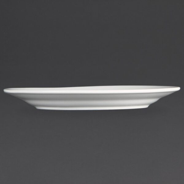 Olympia Whiteware Wide Rimmed Plate - 20cm 8" (Box 12) - Image 4