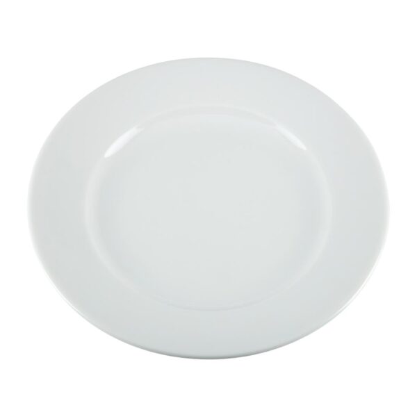 Olympia Whiteware Wide Rimmed Plate - 20cm 8" (Box 12) - Image 5