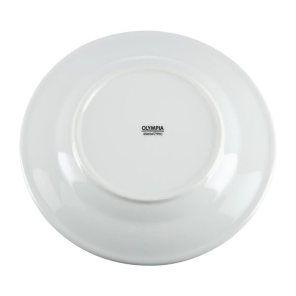 Olympia Whiteware Wide Rimmed Plate - 20cm 8" (Box 12) - Image 7