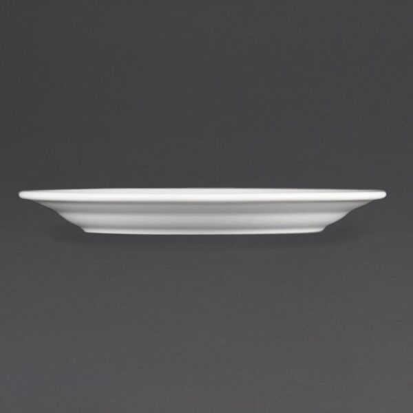 Olympia Whiteware Wide Rimmed Plate - 23cm 9" (Box 12) - Image 3