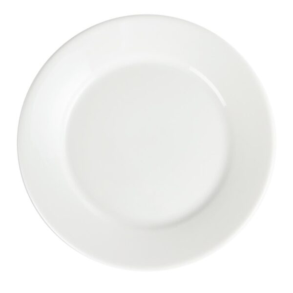 Olympia Whiteware Wide Rimmed Plate - 23cm 9" (Box 12) - Image 4