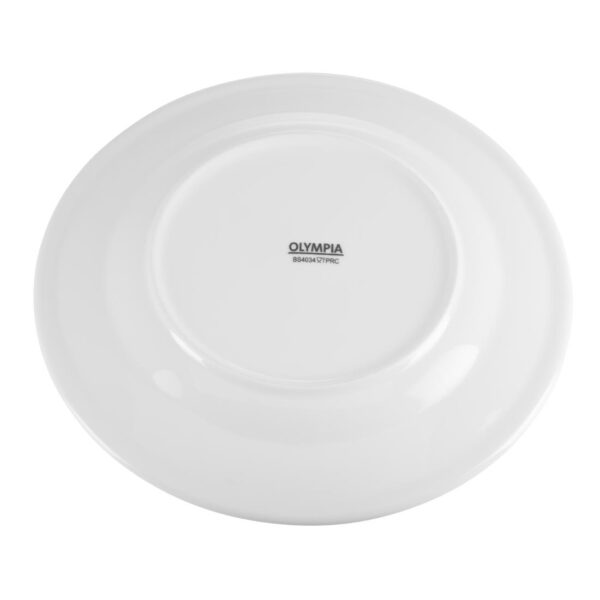 Olympia Whiteware Wide Rimmed Plate - 23cm 9" (Box 12) - Image 5