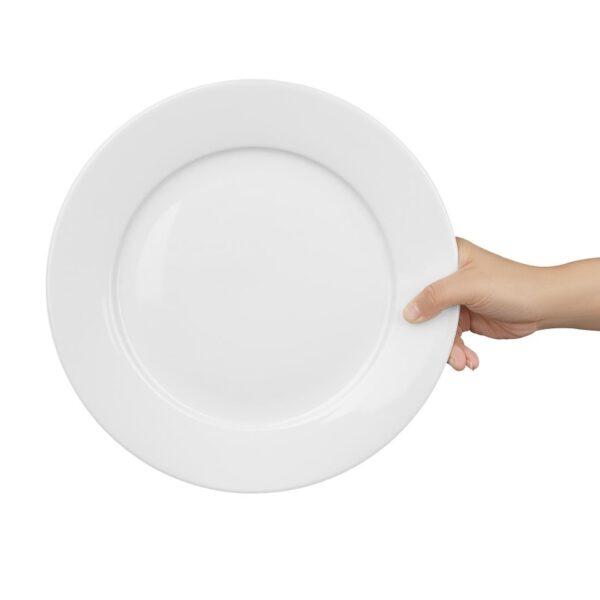Olympia Whiteware Wide Rimmed Plate - 28cm 11" (Box 6) - Image 2