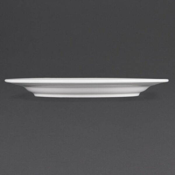 Olympia Whiteware Wide Rimmed Plate - 28cm 11" (Box 6) - Image 5