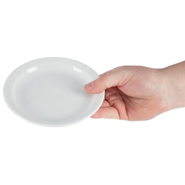 Olympia Whiteware Narrow Rimmed Plate - 15cm 6" (Box 12) - Image 7