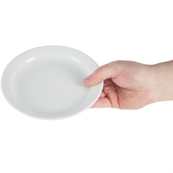 Olympia Whiteware Narrow Rimmed Plate - 18cm 7" (Box 12) - Image 7