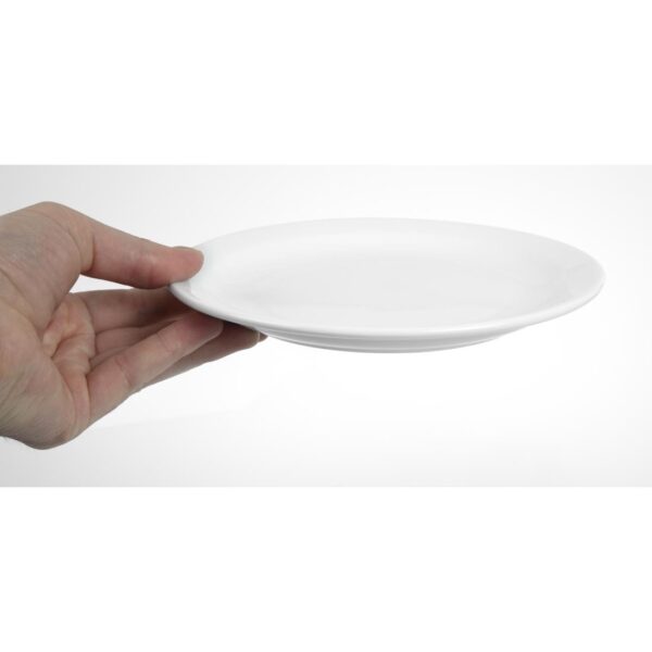 Olympia Whiteware Narrow Rimmed Plate - 20cm 8" (Box 12) - Image 5