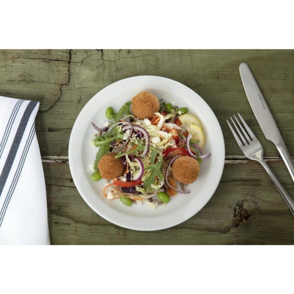 Olympia Whiteware Narrow Rimmed Plate - 20cm 8" (Box 12) - Image 7