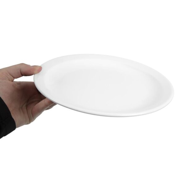 Olympia Whiteware Narrow Rimmed Plate - 25cm 10" (Box 12) - Image 5