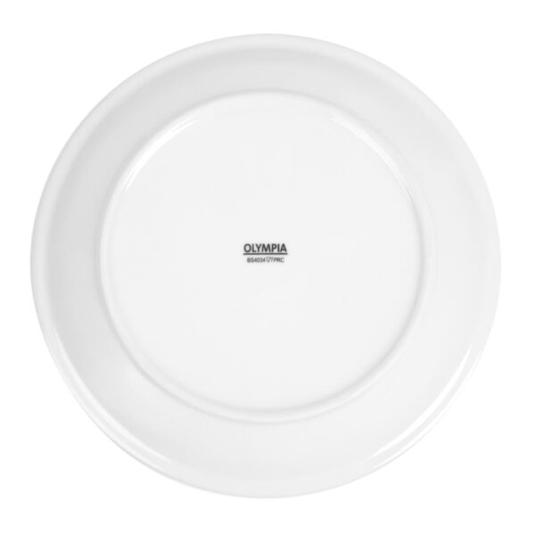 Olympia Whiteware Narrow Rimmed Plate - 25cm 10" (Box 12) - Image 6