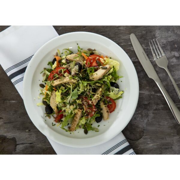 Olympia Whiteware Narrow Rimmed Plate - 25cm 10" (Box 12) - Image 7