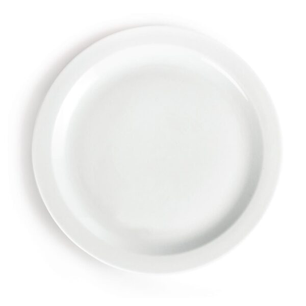 Olympia Whiteware Narrow Rimmed Plate - 28cm 11" (Box 6) - Image 2
