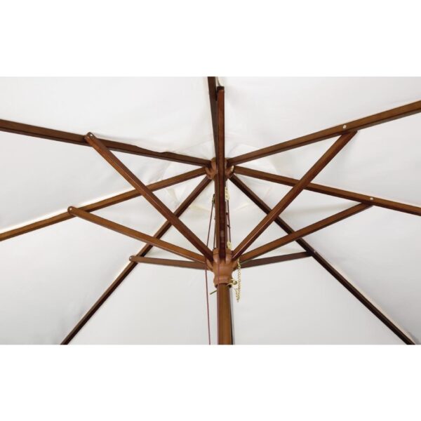 Bolero Round Pulley Umbrella Cream - 3m - Image 4